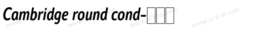 Cambridge round cond字体转换
